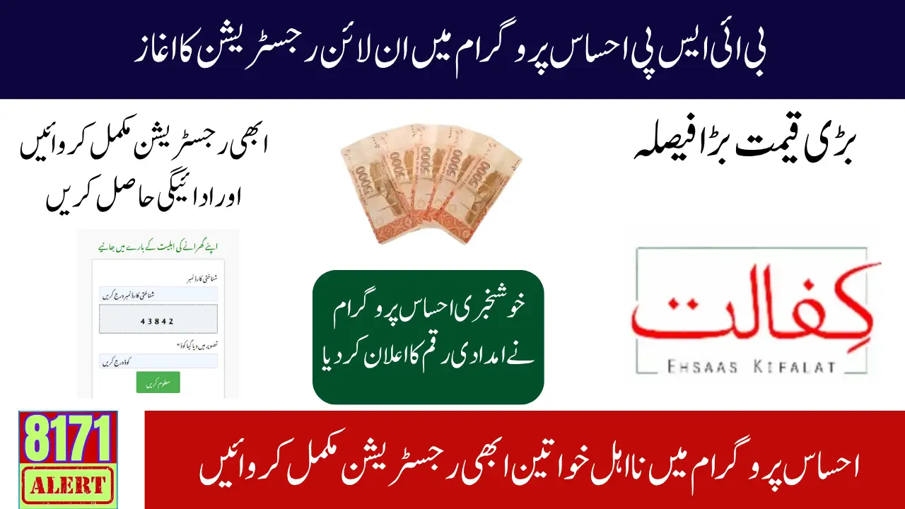 Step-by-step guide to register online for Ehsaas 25000 Program in Pakistan.