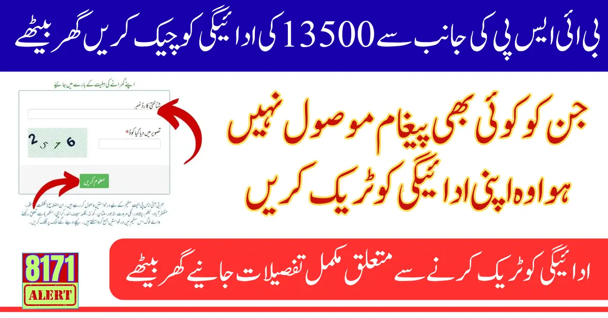 BISP 8171 Payment Portal Check for 13500 For Women Who Apply In Recent Days Full Guide