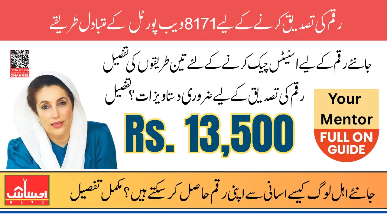 BISP 8171 Payment Status Alternatives Methods Via SMS And Call Know Full Guide