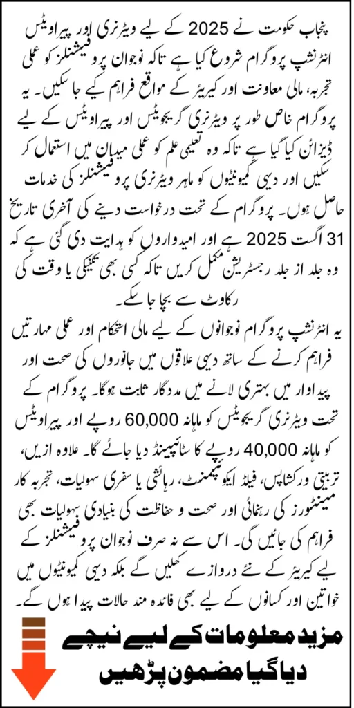 Veterinary and Paravets Internship 2025 Deadline Latest Updates And Application Guide