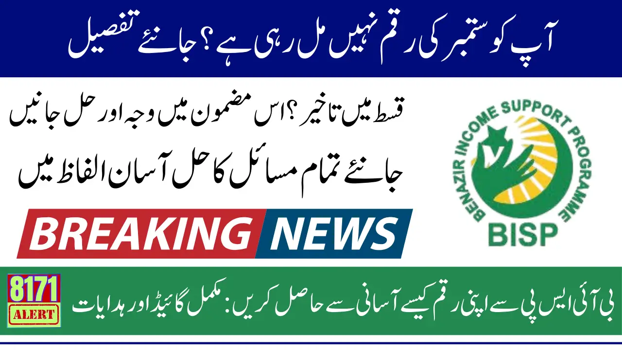 BISP September Payment Issues and Solution Method 2025 Know Step-By-Step Guide