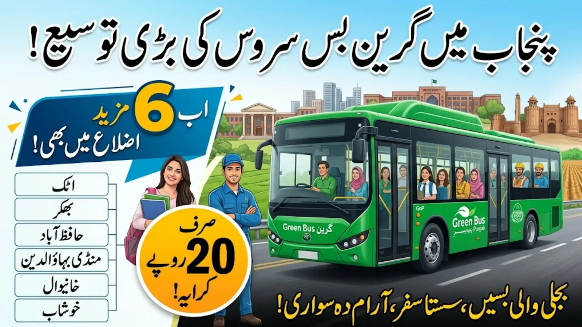 Punjab Expands Electric Bus Service to Six More Districts